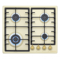 Газовая варочная панель MAUNFELD (Маунфилд) EGHE.64.33CBG.R/G бежевый + ВИДЕО О ТОВАРЕ
