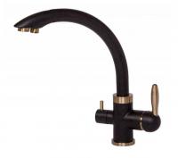Смеситель для кухни Paulmark (Паульмарк) Essen Es213001-308-BR, черный/бронза