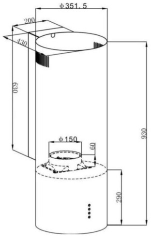 Вытяжка HOMSair (ХОМСэйр) ART 1050WL 35 Black
