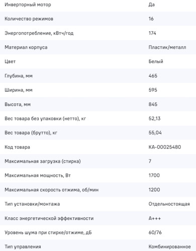 Стиральная машина MAUNFELD (Маунфилд) MFWM127IWHT