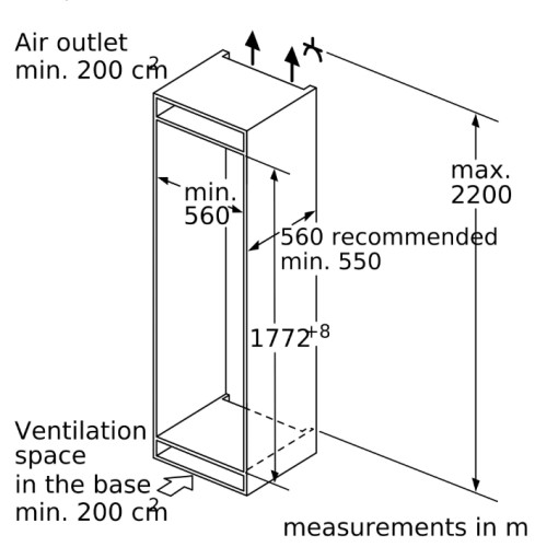 Встраиваемый холодильник Bosch (Бош) KIL82AFF0