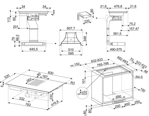 Индукционная варочная панель Smeg (Смег) HOBD482D