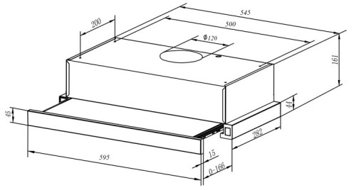 Вытяжка Weissgauff (Вайсгауф) TEL 06 1M BL