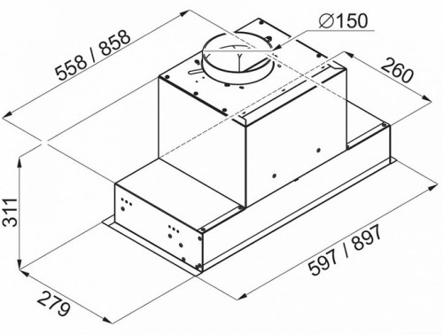 Вытяжка MAUNFELD (Маунфилд) FANTASY 60 черный