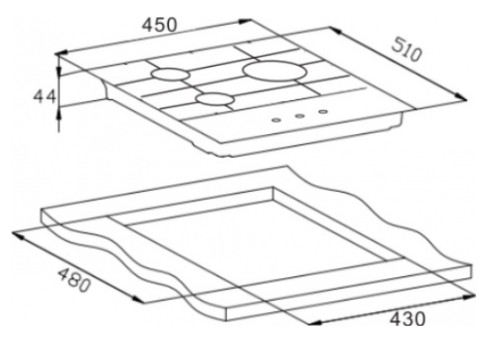 Газовая варочная панель Weissgauff (Вайсгауф) HGG 451 WFh