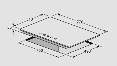 Газовая варочная панель Fulgor-Milano (Фулгор-Милано) SH 775 G DWK XX