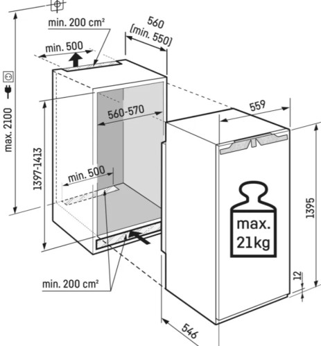 Встраиваемый холодильник Liebherr (Либхер) IRBci 4550