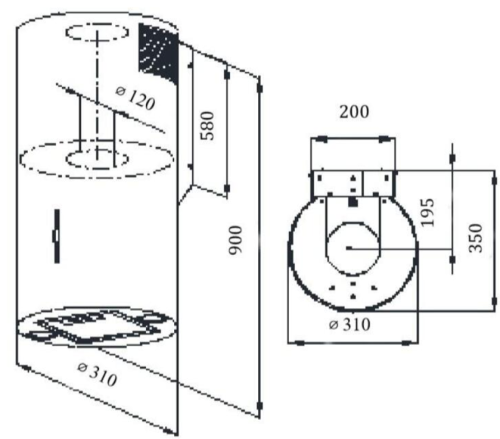 Вытяжка Weissgauff (Вайсгауф) Tubus 90 BL
