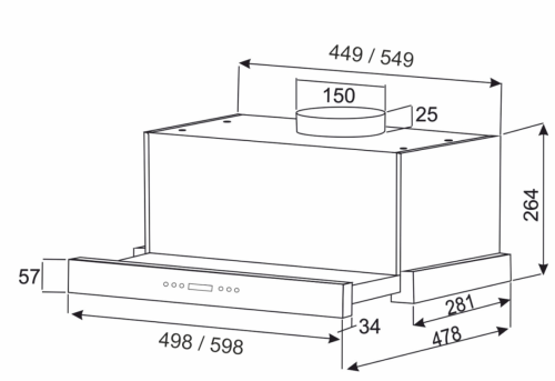 Встраиваемая вытяжка EXITEQ (Экзитег) EX - 1145 black
