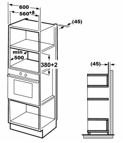 Встраиваемая микроволновая печь EXITEQ (Экзитег) EXM-106 black