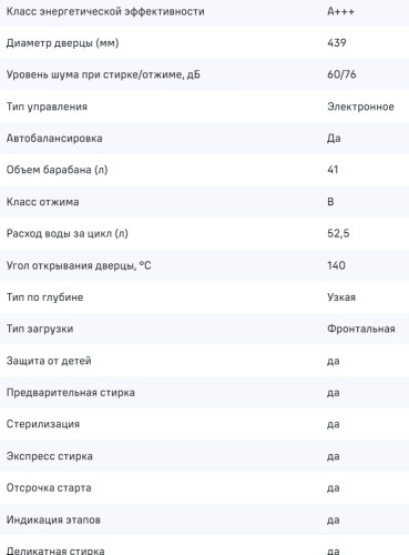 Стиральная машина MAUNFELD (Маунфилд) MFWM127WH051
