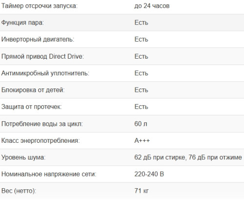 Стиральная машина Weissgauff (Вайсгауф) WM 62210 Direct Drive Touch Inverter Steam Grey