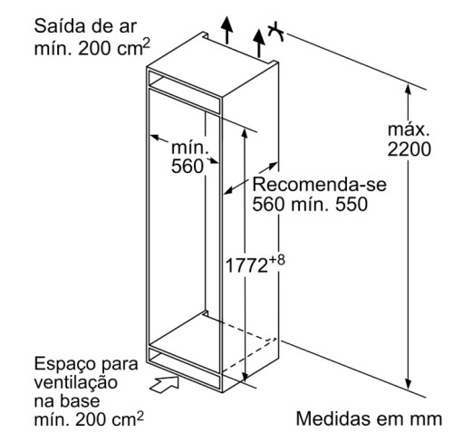 Встраиваемый холодильник Bosch (Бош) KIV87NSE0