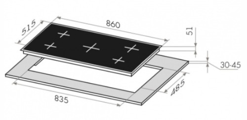 Газовая варочная панель MAUNFELD (Маунфилд) EGHE 95.33CBG.R/G