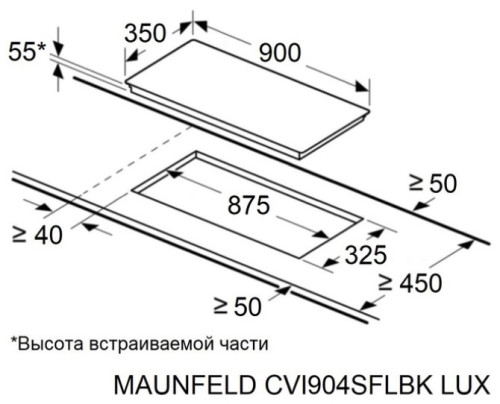 Индукционная варочная панель MAUNFELD CVI904SFLBK LUX