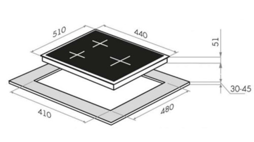Газовая варочная панель HOMSair (ХОМСЭйр) HGG431BK