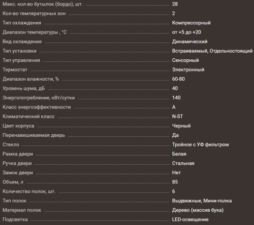 Винный шкаф Meyvel (Мейвел) MV28-KWT2