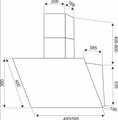 Вытяжка EXITEQ (Экзитек) EX 1166 black