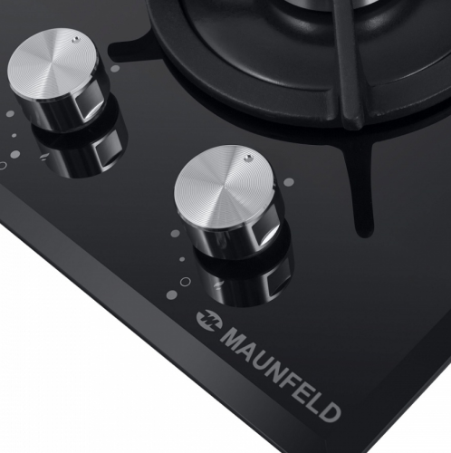 Газовая варочная панель MAUNFELD (Маунфилд) EGHG.32.1CB/G черный + ВИДЕО О ТОВАРЕ