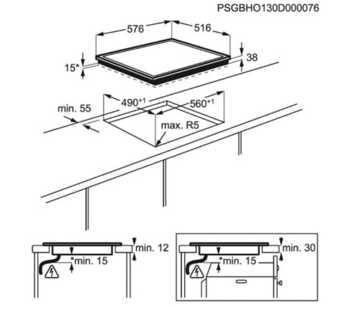 Электрическая варочная панель Electrolux (Электролюкс) EHF6240XXK