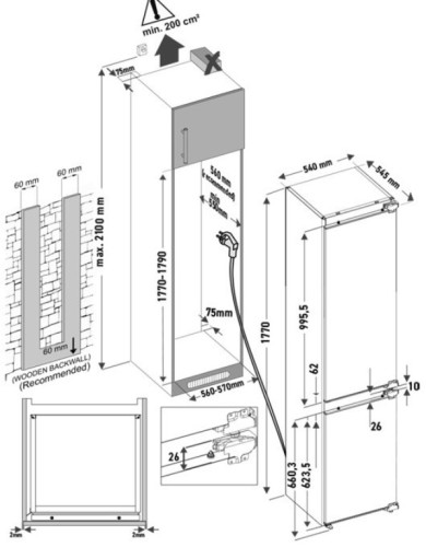 Встраиваемый холодильник Krona (Крона) BALFRIN KRFR101