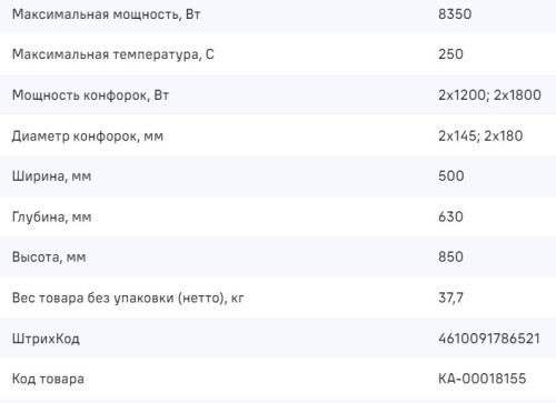 Электрическая плита MAUNFELD (Маунфилд) MEC55CS08D