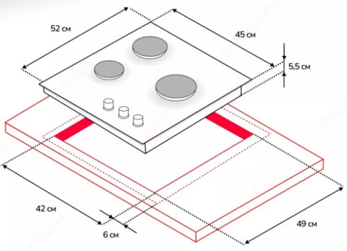 Газовая варочная панель Simfer (Симфер) H45V31B516