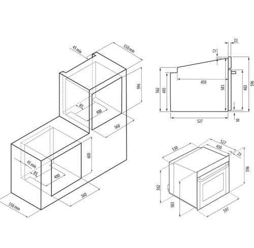 Электрический духовой шкаф Krona (Крона) MERLETTO 60 AN