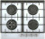 Газовая варочная панель Korting (Кёртинг) HGG 635 CTW