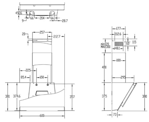 Вытяжка Haier (Хайер) HVX-W672GB