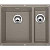 Кухонная мойка Blanco (Бланко) SubLine 340/160-u серый беж с клапаном-автоматом