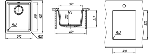 Кухонная мойка Florentina (Флорентина) Вега-300, капучино