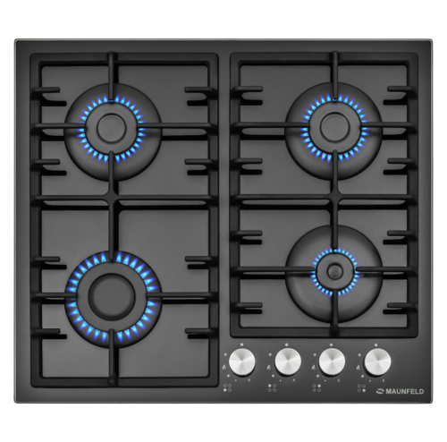 Газовая варочная панель MAUNFELD (Маунфилд) EGHG.64.3CB/G черный + ВИДЕО О ТОВАРЕ