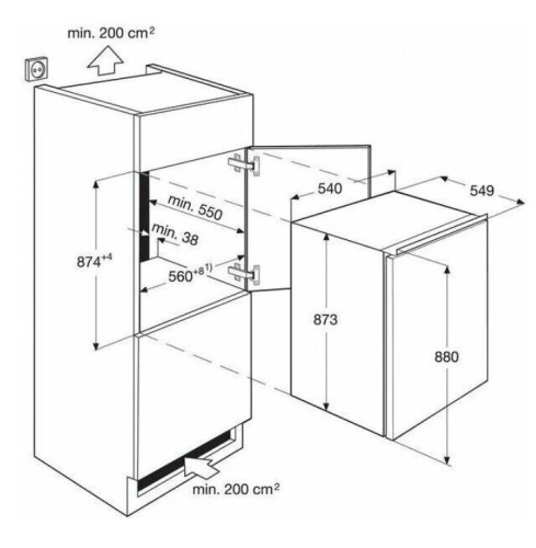 Встраиваемый холодильник Electrolux (Электролюкс) LRB2AE88S
