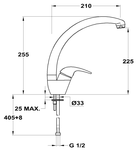 Смеситель Florentina Омега , цвет хром