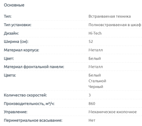 Встраиваемая вытяжка Evelux (Эвелюкс) Integral 60 W