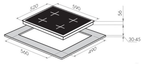 Индукционная варочная панель MAUNFELD (Маунфилд) MVI 59.2FL-WH