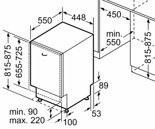 Встраиваемая посудомоечная машина Bosch (Бош) SPV4EMX10E