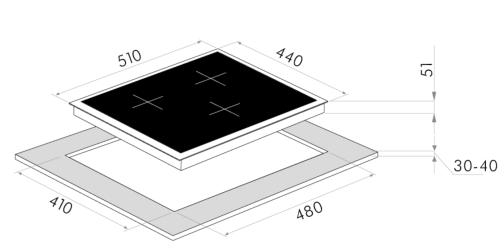Газовая варочная панель MAUNFELD (Маунфилд) EGHG.43.33CW/G