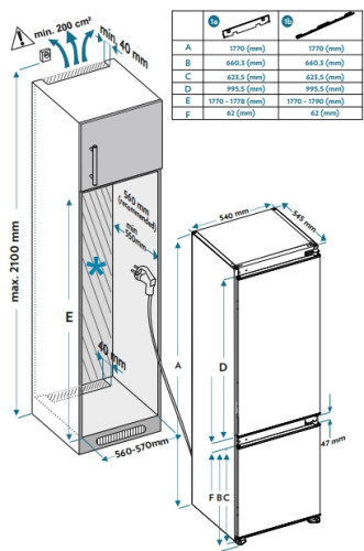 Встраиваемый холодильник Weissgauff (Вайсгауф) WRKI 178 V