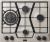 Газовая варочная панель Korting (Кёртинг) HG 6115 CTRA
