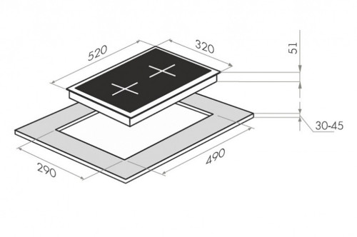 Электрическая варочная панель MAUNFELD (Маунфилд) MEHE.32.62W