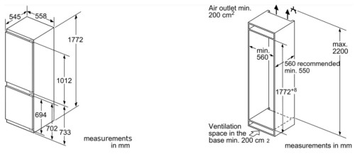 Встраиваемый холодильник Bosch (Бош) KIS86AFE0