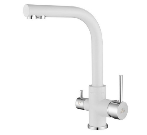 Смеситель для кухни Paulmark (Паульмарк) Essen Es213011-431, матовый белый