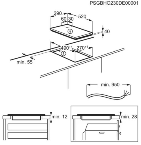 Электрическая варочная панель Electrolux (Электролюкс) LHR3233CK