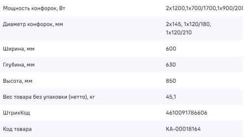 Электрическая плита MAUNFELD (Маунфилд) MEC611CS10TD