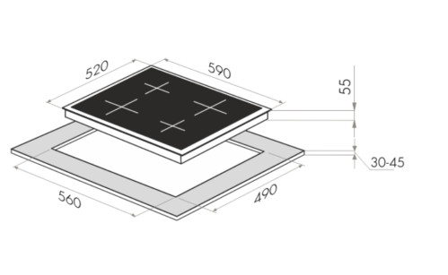 Электрическая варочная панель HOMSair (ХОМСэйр) HV64BK