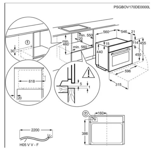 Электрический духовой шкаф Electrolux (Электролюкс) KVLBE08T