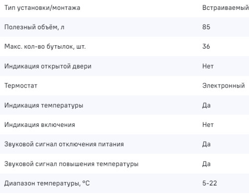 Встраиваемый винный шкаф MAUNFELD (Маунфилд) MBWC-92DM36