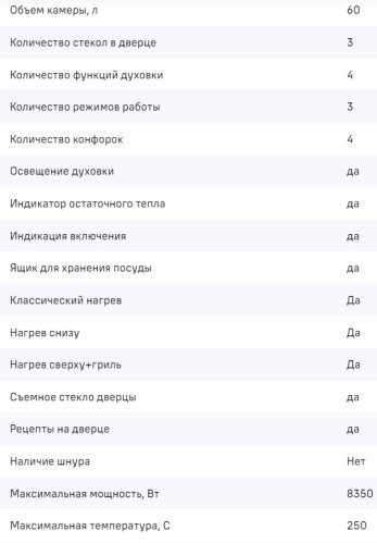 Электрическая плита MAUNFELD (Маунфилд) MEC65CW07